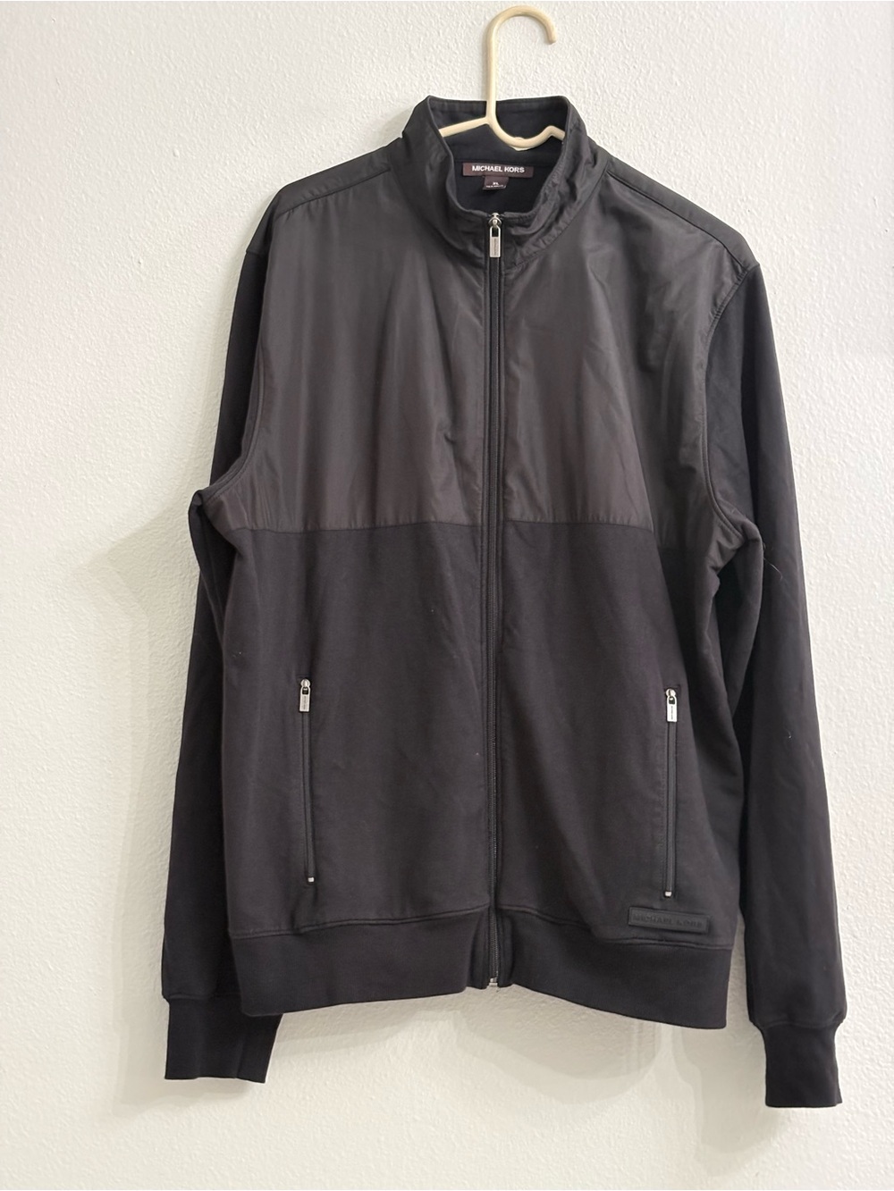 Michael Kors Men's Mixed-Media Track Jacket size XL